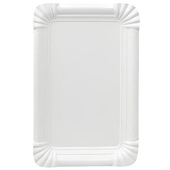 Тарелка бумажная одноразовая 130х200 мм неламинированная белая 100 шт.