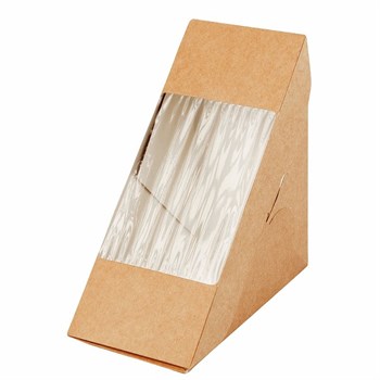 Бумажная упаковка для сэндвичей Kraft 70 125х125х70 мм