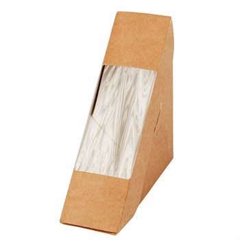 Бумажная упаковка для сэндвичей Kraft 50 130х130х50 мм