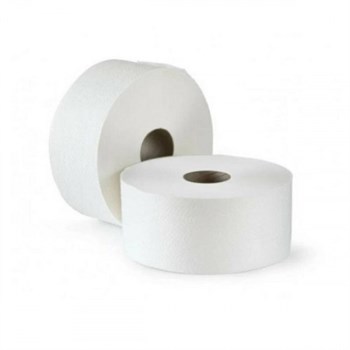 Туалетная бумага 200 м, белая, однослойная, 2 шт/упак, 12 рул/кор