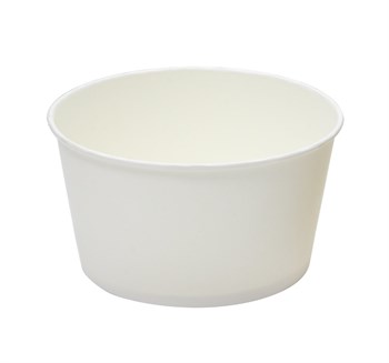 Круглый бумажный контейнер для салата, 720 мл, белый, d=136 мм