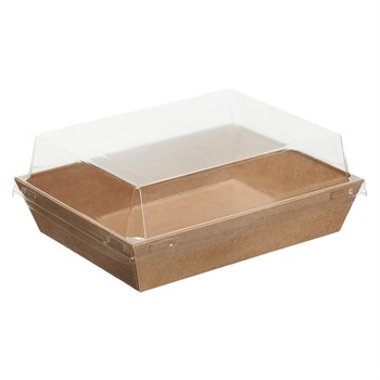 Контейнер бумажный Ant Box Kraft с крышкой 500 мл, 105x140x68мм, 500 шт