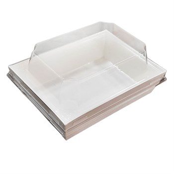 Контейнер бумажный Ant Box White с крышкой 400 мл, 85x120x68 мм, 600 шт