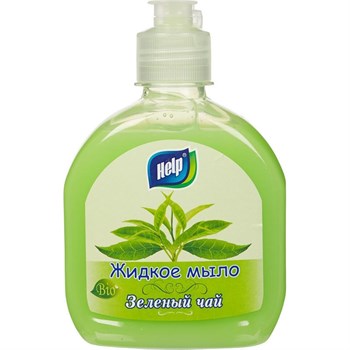 Мыло жидкое Help "Зеленый чай", 300мл, флакон с дозатором флип-топ, 12шт.