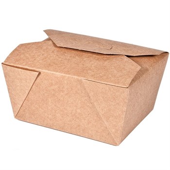 Ланчбокс бумажный складной Lunch Box Kraft 600 мл, 135x115x65 мм, 375 шт