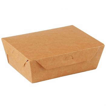 Ланчбокс бумажный из Крафт картона Lunch Box Kraft 600 мл, 150х115х50 мм, 500 шт