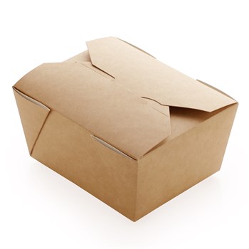 Контейнер бумажный 900 мл 150х115х53мм FOLD BOX Крафт/Белый OSQ, 240 шт