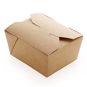 Контейнер бумажный 600 мл 110х90х65мм FOLD BOX Крафт/Белый OSQ, 450 шт