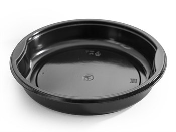 Контейнер ЛАНЧ круглый  К-189-730 730мл, черный, d=191, h=34мм, 300 шт