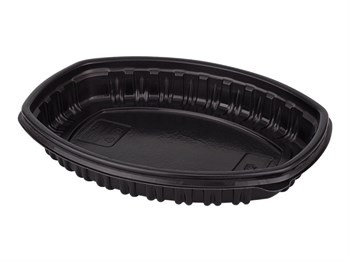 Контейнер СпК-257 овальный 257х202мм, h-37мм, 800 мл, черный, 300 шт