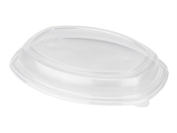 Крышка к овальному контейнеру 1 секция, СпК-257К, 257х202, h=25мм, прозрачная, 300 шт