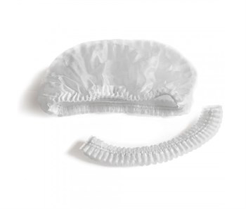 Одноразовая медицинская шапочка 'Шарлотта' ПРЕМИУМ белая №100/2000 (№25), МЕДСЕРВИС