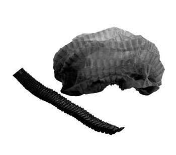 Одноразовая медицинская шапочка 'Шарлотта' черная №100/1000 (№19)