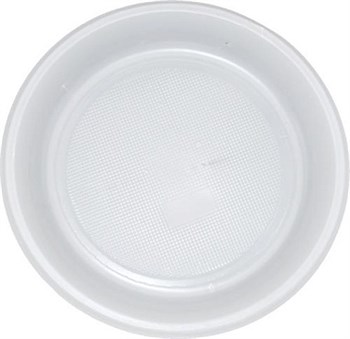 Тарелка одноразовая СТАНДАРТ d=205 мм Белая, АТЛАС, 100/1400 шт