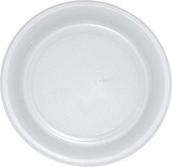 Тарелка одноразовая ЭКОНОМ d=205 мм Белая, АТЛАС, 100/1600 шт