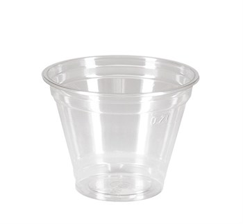 Прозрачный cтакан-шейкер d=95мм, прозрачный, 200 мл, ПЭТ, ПолиЭр, 50/1000