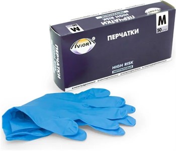 Перчатки нитриловые HIGH RISK, размер M, 50 шт. в уп., AVIORA, 402-662