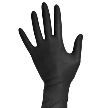 Перчатки нитриловые, чёрные, размер L, вес перчатки 3,3 г, 100 шт. в уп., AVIORA, 402-796
