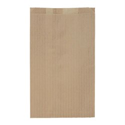 Пакет бумажный с рисунком "ПОЛОСКА", УНИВЕРСАЛЬНЫЙ, крафт, 350 х 200 + 100 мм, коричневый, AVIORA, 50 шт/уп