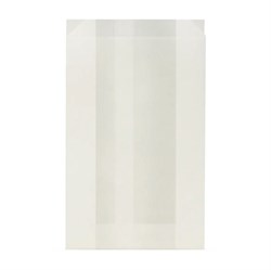 Пакет бумажный УНИВЕРСАЛЬНЫЙ, 250 х 140 + 60 мм, жиростойкий, белый, AVIORA, 100 шт/уп