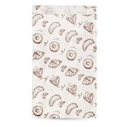 Пакет бумажный с рисунком "ВЫПЕЧКА", 250 х 140 + 60 мм, жиростойкий, белый, AVIORA, 100 шт/уп