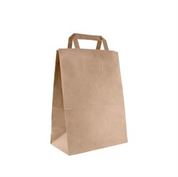 Пакет бумажный с плоскими ручками, крафт, 280*150*320 мм, AVIORA, 250 шт