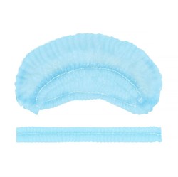Шапочка Шарлотта нетканая, голубая,  100 шт/уп. в уп, AVIORA