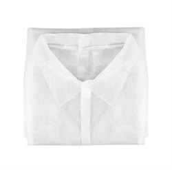 Халат одноразовый белый на липучке, р.52-56 (XXL), 25 г/м2, 10 шт. в уп., AVIORA