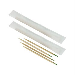 Зубочистки БАМБУКОВЫЕ в индивидуальной бумажной упаковке, С МЕНТОЛОМ, 500 шт. в картонной коробке, AVIORA