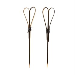 Декоративные пики из бамбука "УЗЕЛКИ-СЕРДЕЧКИ" черные, 120 мм, 100 шт. в пакете, AVIORA