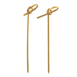 Декоративные пики из бамбука "ЗАВИТКИ", 90 мм, 100 шт. в пакете, AVIORA
