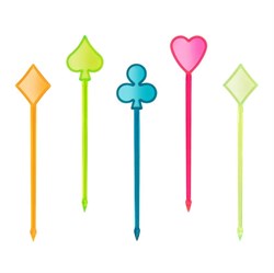 Декоративные пики из пластика "КАРТА", 400 шт. в ПВХ-упаковке, AVIORA