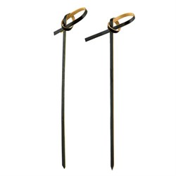 Декоративные пики из бамбука "ЗАВИТКИ" черные, 100 мм, 100 шт. в пакете, AVIORA