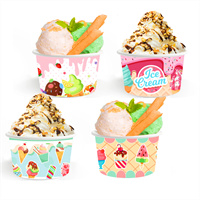 Креманка бумажная, 150 мл, d=68 мм, с логотипом - фото 26773