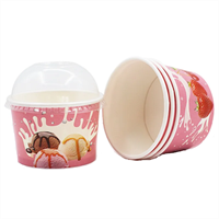 Стакан бумажный для мороженого, 150 мл, d=68 мм, с индивидуальным дизайном