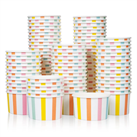 Креманка бумажная, 150 мл, d=68 мм, серийный дизайн РАДУГА - фото 26795