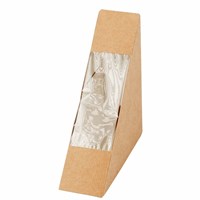 Бумажная упаковка для сэндвичей Kraft 40 125х125х40 мм - фото 26852