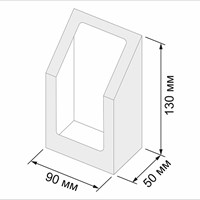 Бумажная упаковка для роллов с окном 450 мл 90х50х130 мм - фото 26865