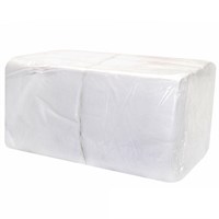 Салфетки 24х24 см, однослойные, белые, бумажные, 400 шт/уп, 18 уп/кор - фото 26900