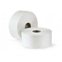 Туалетная бумага 200 м, белая, однослойная, 2 шт/упак, 12 рул/кор - фото 26902