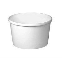 Креманка бумажная 165 мл d=87мм, h=47мм белая, 50 шт. - фото 26926