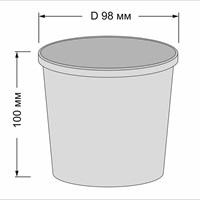 Бумажный контейнер для супа Green Ant White 450 мл, d=98 мм - фото 26947