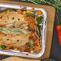 Форма алюминиевая 2235 мл, прямоугольная, L-край, 313х213х44 мм, (х25/300) - фото 27038