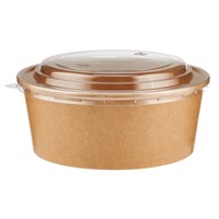 Бумажный салатник Kraft Round 1100 мл, d=185 мм, 300 шт - фото 27097