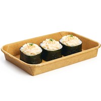 Контейнер бумажный с крышкой Sushi Box 700 мл 130х185х24 мм - фото 27208
