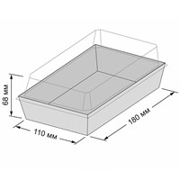 Контейнер бумажный Ant Box Kraft с крышкой 800 мл, 110x180x68 мм, 400 шт - фото 27242