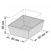Контейнер бумажный Ant Box Kraft с крышкой 250 мл, 80x80x68 мм, 1000 шт - фото 27269