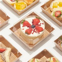 Контейнер бумажный Ant Box Kraft с крышкой 250 мл, 80x80x68 мм, 1000 шт - фото 27270