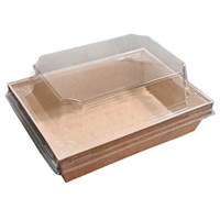 Контейнер бумажный Ant Box Kraft с крышкой 400 мл, 85x120x68 мм, 600 шт - фото 27284