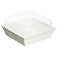 Контейнер бумажный Ant Box White с крышкой 450 мл, 100x100x68 мм, 600 шт